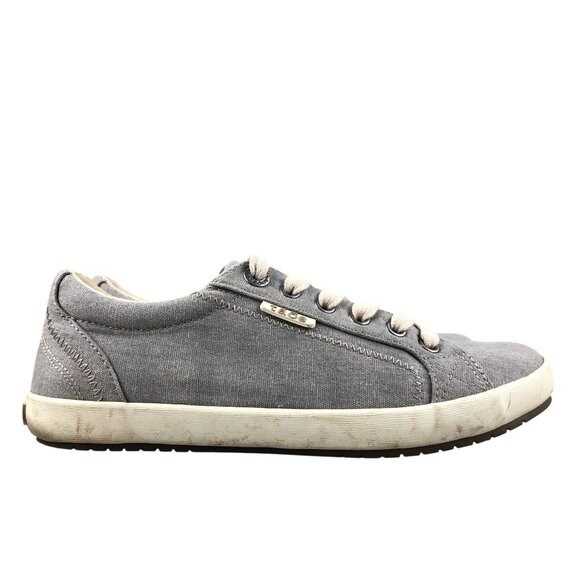 Taos Shoes - Taos Women's Size 6.5 STAR Grey Low Top Closed Toe Lace-Up Casual Sneakers Shoes